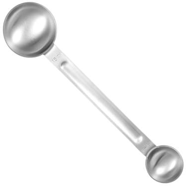 Imagem de Thinp Colher medidora, colher de café de aço inoxidável, 1 colher de chá (5 ml) e 1 colher de sopa (15 ml) colher de chá de extremidade dupla e colher de sopa para cozinhar utensílios de cozinha