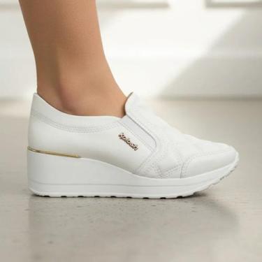 Imagem de Tênis Slip On Feminino Kolosh Plataforma Conforto C1419A, Branco, 38