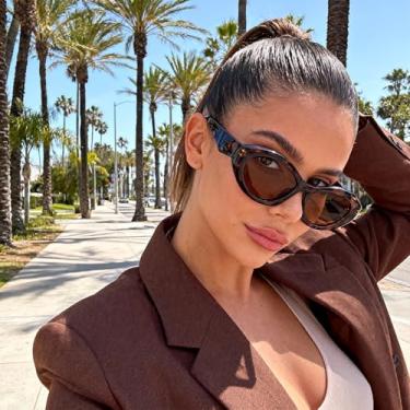 Imagem de Óculos de sol para mulheres, homens, modernos, proteção UV para uso ao ar livre 1185, Carapaça de tartaruga