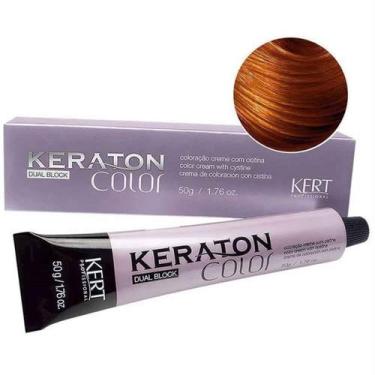 Imagem de Coloração Creme Dual Block Keraton Color 7.4 Louro Médio Cobre 50g - K