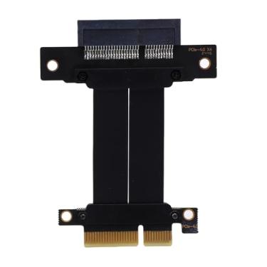 Imagem de Generic Cabo Riser PCIe 4.0 X4, Macho para Fêmea 180° 8 GB/s Taxa de Transferência Cabo de Extensão de Placa Gráfica Anti Interferência Eletromagnética para Placa de Inicialização Sem Disco 2,5G (10)