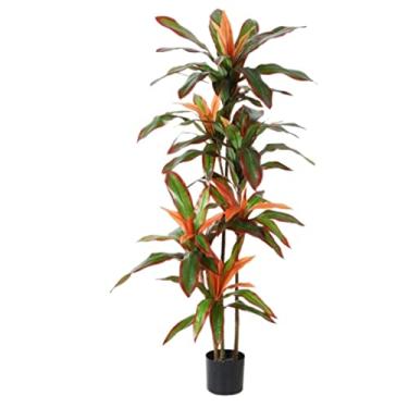 Imagem de SLGGPJBU Plantas falsas planta artificial estilo nórdico árvore falsa em vaso sala de estar quarto decoração plantas artificiais criativas planta verde simulação árvore plantas artificiais interior