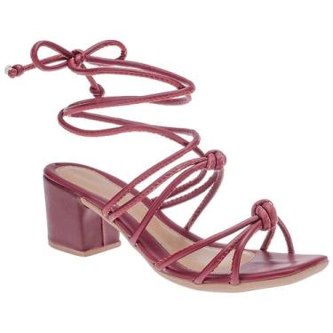 Imagem de Sandália Gladiadora de Nó Com Salto Bloco Médio - Kokota Mania, Marsal