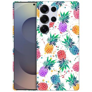Imagem de GlamCase - Capa dura estampada em aquarela abacaxi para S25 Ultra 5G