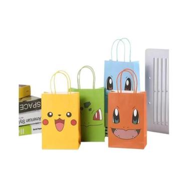 Imagem de 4 Sacos De Papel Para Doces Pokémon Em 4 Cores, Embalagem De Brinquedo