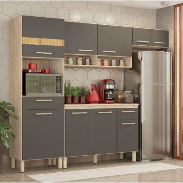 Imagem de Cozinha Compacta 4 Peças Dama Demóbile Avena/grafito