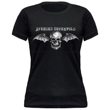 Imagem de Camiseta Baby Look Avenged Sevenfold Stamp Feminina em Algodão Manga Curta-Feminino
