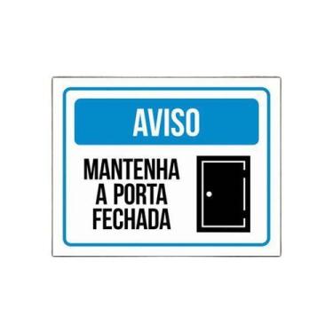 Imagem de Placa Aviso Mantenha A Porta Fechada - Sinalizo