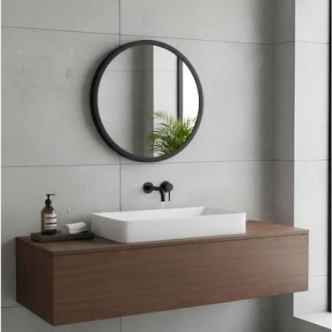 Imagem de Espelho Redondo Alumínio 60cm Resistente - - Ornato Espelhos