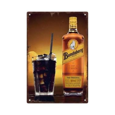 Imagem de Placa De Metal Vintage Retro Malibu Para Cerveja, Uísque E Vinho, Deco