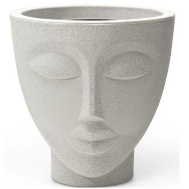 Imagem de Vaso Decorativo Plantas Face Rosto Mulher 17CM Cimento Nutriplan