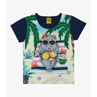 Imagem de Blusa Infantil Rovi Kids Azul, 10, Azul