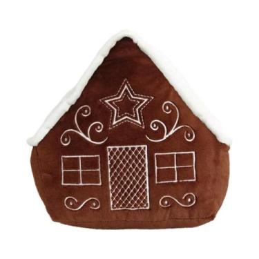 Imagem de Meias De Natal De Pelúcia Em Formato De Biscoito De Gengibre, Cabana D