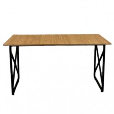 Imagem de Mesa de escritório escrivaninha retangular em aço e mdf estilo industr