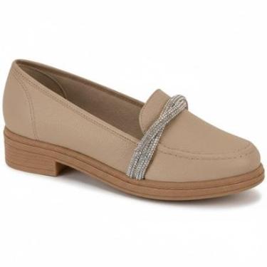 Imagem de Sapatilha Feminina Salto Baxo Strass Confort Beira Rio-Feminino