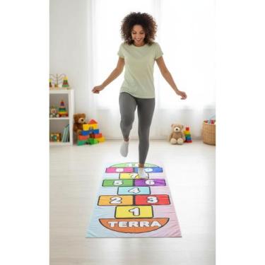 Imagem de 2x Amarelinha Lona Infantil 2m x 60cm Durável Brincadeira Di - Congrat