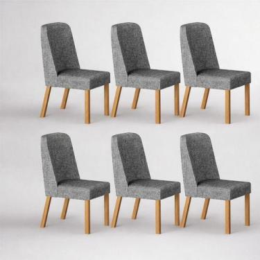 Imagem de Kit 6 cadeiras maciça de Jantar Estofada Iza- Arbo Design