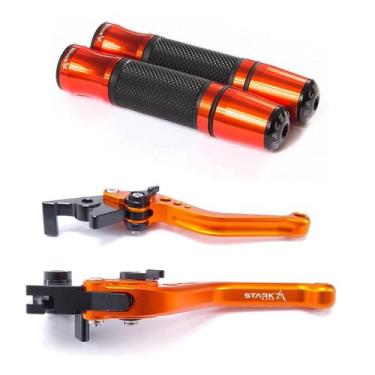 Imagem de Manete Manopla Esportivo Bmw  F700gs F800 R Gs - Stark Race, Laranja