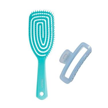 Imagem de Kit Escova Raquete Easy Flexi + Piranha Candy - ProArt Cor:Azul, Azul