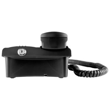 Imagem de Telefone fixo de mesa Intelbras com fio preto Pleno sem chave, Grafite