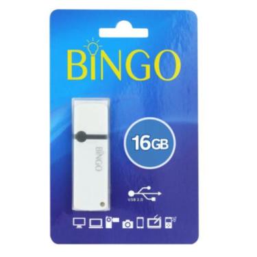 Imagem de Pen Drive Bingo 16GB Branco USB 2.0 Armazenamento Seguro