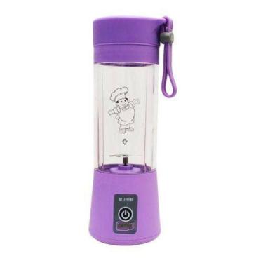 Imagem de Mini Liquidificador Portátil Roxo Recarregável Usb 6 Lâminas - Juice C