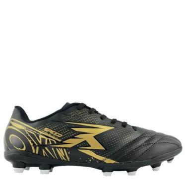 Imagem de Chuteira Oxn Speed 5 Campo Masculino 3674270718, Preto, Dourado, 37