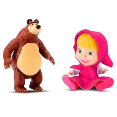 Imagem de Bonecos Masha e o Urso em Vinil Articulados - Divertoys
