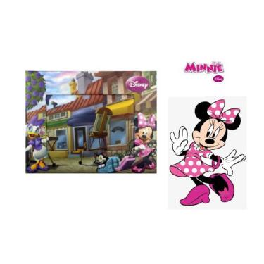 Imagem de Porta retrato 10x15 com moldura de papelão horizontal - minnie e magal