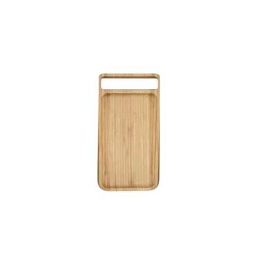 Imagem de Petisqueira Bandeja Tabua de Bambu Retangular Alça 30cm - OIKOS