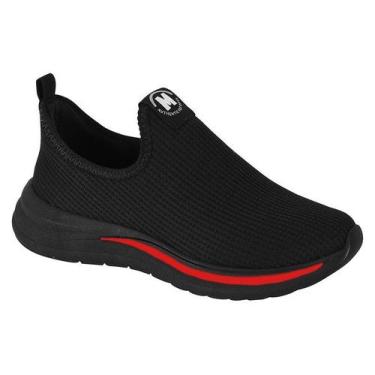 Imagem de Tênis Casual Molekinho 2850207 Infantil Masculino, Preto vermelho, 34
