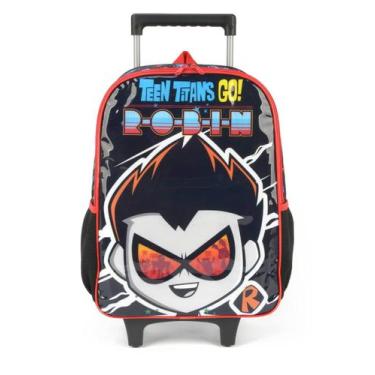 Imagem de Mochila com Carrinho Escolar Titans Go - IC37872TG - DC COMICS, Preto