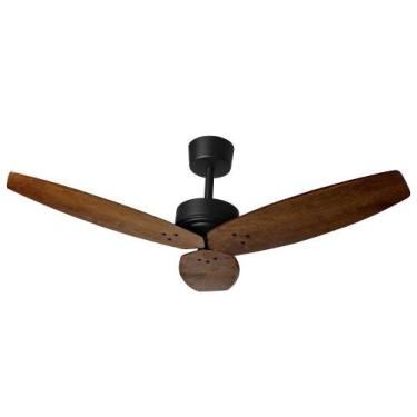 Imagem de Ventilador de Teto Sevilha Imbuia Pás Preto Fosco 130W 127V Tron, 110V
