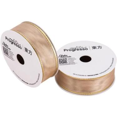 Imagem de Fita Metalizada 15MM 10M. Ouro ARAMADA (7909857079586) - Fitas Progres