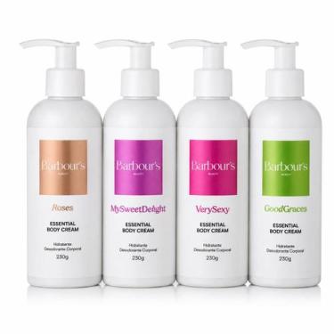 Imagem de Kit 4 Body Cream Barbours Beauty 230g Delight Very Sexy Roses Good Gra