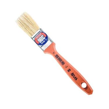 Imagem de Pincel 396-3 para Verniz e Stain com Cerdas Brancas de Pelo Animal Atlas 1CM