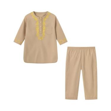 Imagem de Conjunto De Roupas Infantis Do Oriente Médio Para O Outono Com Botão, 