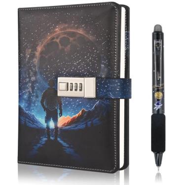 Imagem de Diário Purtarly Space com Lock Journal para meninos de 8 a 12 anos