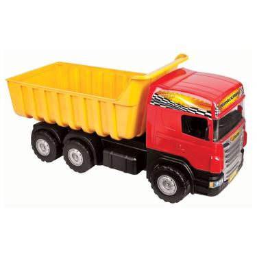 Imagem de Caminhão Super Caçamba Móvel Vermelho 78,9cm Com Pá E Rastelo 5050 - Magic Toys