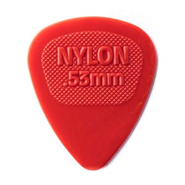 Imagem de Palheta de guitarra vermelha Dunlop Nylon MIDI padrão .53 mm - pacote com 72