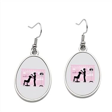 Imagem de 2 brincos de cabeleireiro – Brincos pendurados para meninas – Presente de festa de aniversário dos namorados