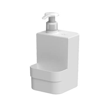 Imagem de Ou Dispenser para Detergente e Esponja Compact 500ml Branco fechadoTrium