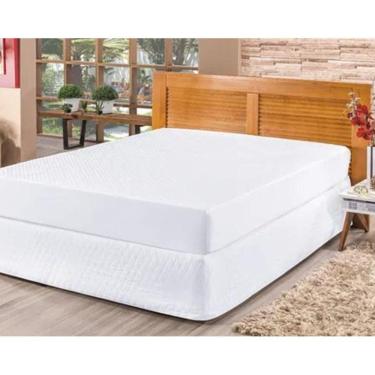 Imagem de Capa Colchão Impermeável Solteiro King Cama De Viúva Branca