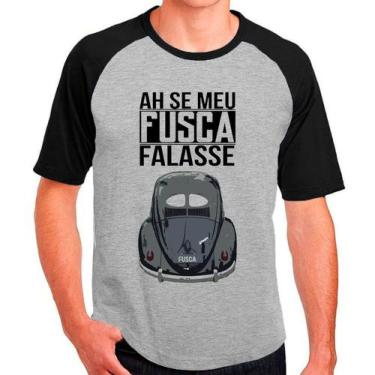 Imagem de Camiseta Carro Fusca Fusquinha Cinza Masculina01 - Design Camisetas