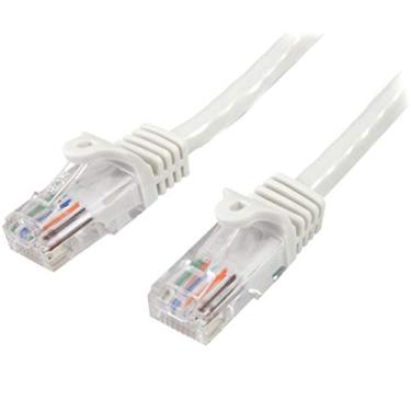 Imagem de StarTech. com Cabo de Patch Branco Cat5e Snagless RJ45 UTP de 3 m - Cabo de Patch de 3 m - Cabo de Patch Ethernet - RJ45 Macho para Macho Cat 5e (45PAT3MWH)