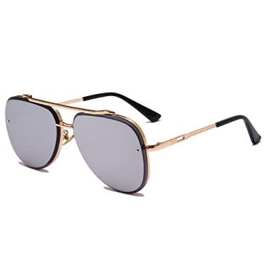 Imagem de Óculos de Sol Piloto Clássico Design Masculino Cool Óculos de Sol Vintage Feminino Sombras UV400 Óculos De Sol, Ouro Prata, A