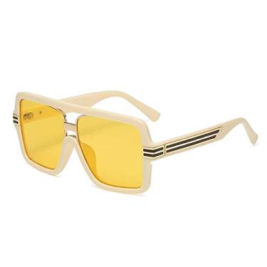 Imagem de Óculos de sol vintage de peça única com estampa de leopardo para mulheres óculos de sol quadrados masculinos hip hop, 1, tamanho único