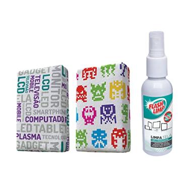 Imagem de Flash Limp KIT0528 - Kit com 2 Esponjas Microfibra e 1 Limpa Telas Spray 120ml