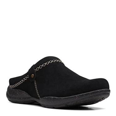 Imagem de Clarks Tamanco feminino Roseville Echo, Camurça preta, 36