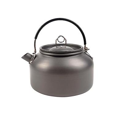 Imagem de Garende Chaleira de acampamento chaleira de café bule de chá ao ar livre chaleira de água para cozinhar viagens caminhadas, cabo preto